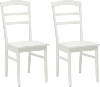 vidaXL Silla De Comedor 2 Pcs Madera De Caucho S&oacute;lido Vidaxl