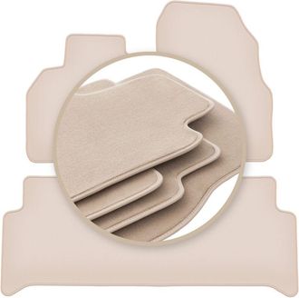 OEM Alfombrillas Premium Beige Para Renault Grand Scenic Ii Monovolumen 2003-2009