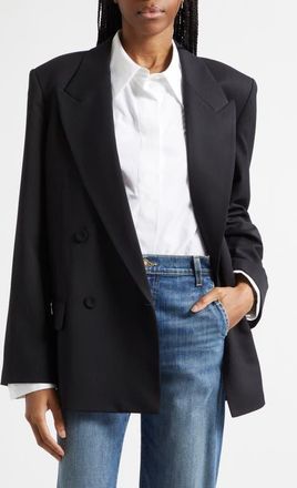 TWP Harper Double Breasted Tuxedo Jacket in Black at Nordstrom, Size Medium