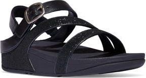 FitFlop Skinny II Glitterdust Z-Strap Sandal in Midnight Navy at Nordstrom Rack, Size 10