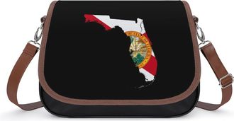 Generic Florida Map Flag Fashion Womens Crossbody Bags Novelty Handbag Shoulder Bag Purse