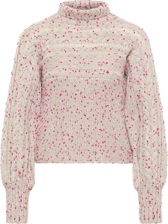 Mymo Gebreide trui Dames grijs/roze