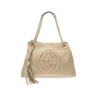 Gucci Pre-owned Vintage Schoudertas - Dames - Pre-owned - Beige - Maat: ONE Size Leer