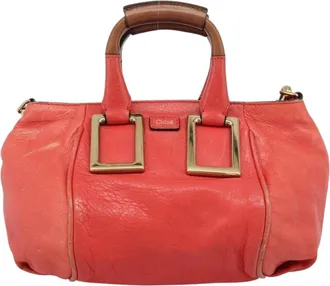 Chlo&eacute; Ethel Leather Red Leather Handbag (Pre-Owned)