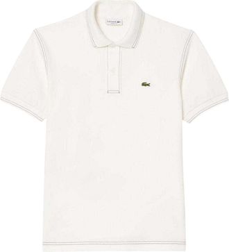 Lacoste Heren L.12.12 Piqu&eacute; Heavy Classic poloshirt (Wit)