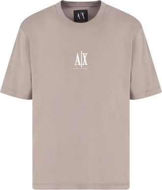 A|X Armani Exchange T-shirt con logo - Marrone