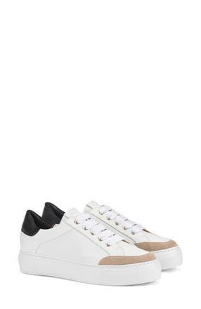 AGL Piera Leather Sneaker in Neutral-White-Nero-White at Nordstrom Rack, Size 7.5Us / 37.5Eu