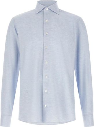 Borriello Marechiaro Shirt - Heren - Casual Overhemden - Blauw - 3XL - Katoen - Overhemden