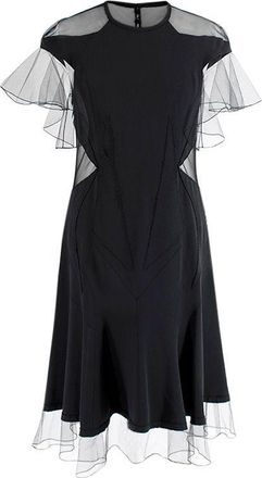 Prabal Gurung Black silk crepe & tulle dress Size XS