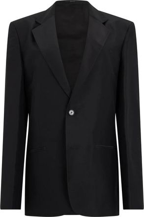Gucci Fijne Zijde Faille Jas - Dames - Blazers - Zwart - XS - Katoen - Jassen
