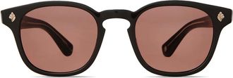 Garrett Leight Zonnebril met geometrisch montuur - Zwart