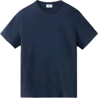 Woolrich Cotton Sheep T-shirt Blauw - Heren - T-shirts - Blauw - L - Katoen - Tops
