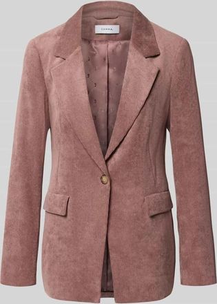 Comma Slim Fit Blazer aus Cord mit Pattentaschen in Mauve, Größe 36