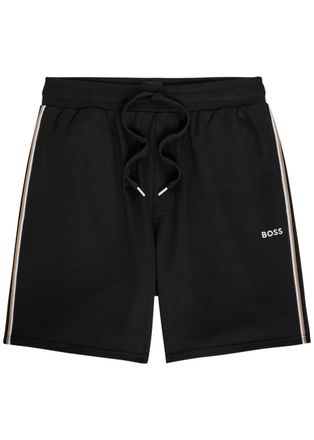 BOSS Boss Iconic Logo-embroidered Cotton Shorts - Black - Xxl