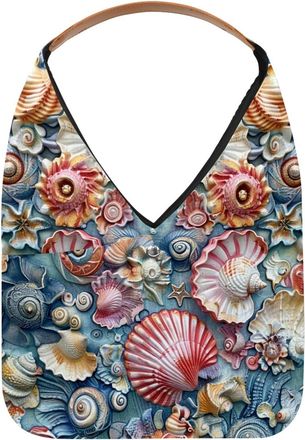 Generic Conch Shell Reusable Lightweight Grocery Bags - Foldable Into Compact Pouch, Washable & Sturdy, Multipurpose for Shopping and Travel