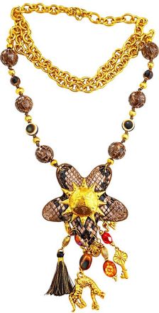 Jean Claude Stainless Steel & Leather Necklace