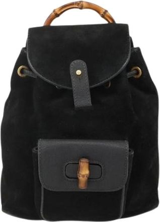 Gucci Pre-owned Backpacks, female, Black, Size: ONE SIZE Pre-owned Bamboo Backpack