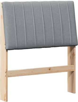 vidaXL Upholstered Headboard Light Grey 80 cm Solid Pine Wood vidaXL