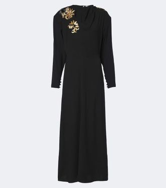 Isabel Marant Samsha embellished crepe maxi dress