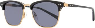 Shinola Mens Flexon Runwell Sunglasses SH2300SM 001 Matte Black/Gold 52mm