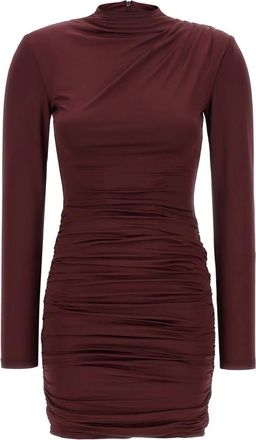 Rotate Mini Jurk - Dames - Korte kleedjes - Rood - M - Leer - Kleedjes