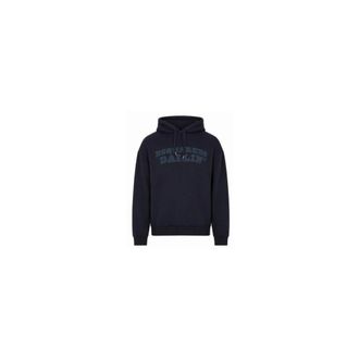 Dsquared2 Logo Print Katoenen Hoodie - Heren - Sweatshirts & Hoodies - Blauw - Maat: XL Katoen