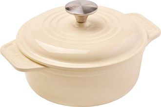 Victoria Victoria 30810 Horno Holand&eacute;s Olla Inducci&oacute;n Hierro Fundido Esmaltado 20cm, Cocotte 1,9l, Sin Ptfe Ni Pfoa Blanco