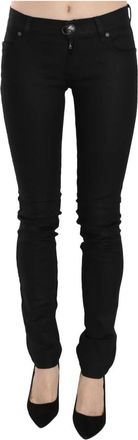 Plein Sud Mid Waist Skinny Denim Jeans - Dames - Skinny Jeans - Zwart - XS - Denim - Jeans