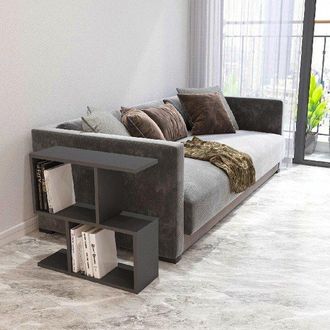 Homemania Ecrin - Mesa de centro - Antracita - 60 x 20 x 59,4 cm