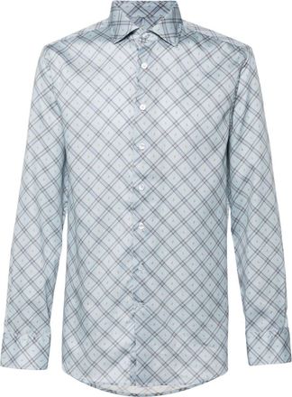 Etro paisley-print checked shirt - men - Cotton - 41 - Blue