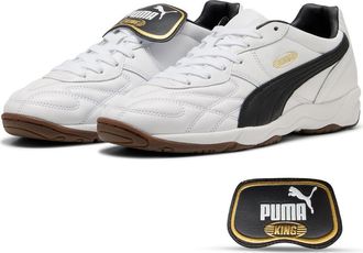 Puma King Indoor Soccer Sneaker in Puma White/Puma Black at Nordstrom Rack, Size 10.5