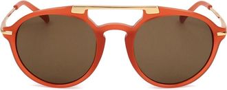 Linda Farrow DRIES VAN NOTEN DVN59 C3 Mens Sunglasses Brown Size 49