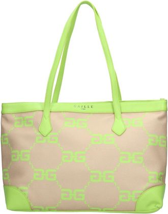 Gaëlle Paris Tassen, Dames, Groen, ONE Size, Leer, Tote Bag