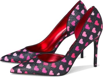 Nine West Folowe Womens Shoes Black Glitter Heart Print : 8 M, Leather