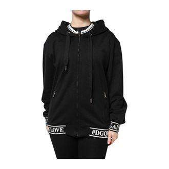 Dolce & Gabbana Sudadera con cremallera - Sweatshirts & Hoodies - Mujer - Negro - S