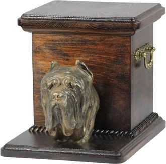 OEM Mast&iacute;n Napolitano, Mast&iacute;n Napolitano, Mastino Napoletano - Una Urna Para Cenizas De Perro Con Una Estatuilla, Una Elegante Urna Para Un Perro, Una Urn
