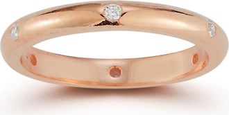 Glaze Jewelry Sterling Silver CZ Band Ring in Rose Gold at Nordstrom Rack, Size 7