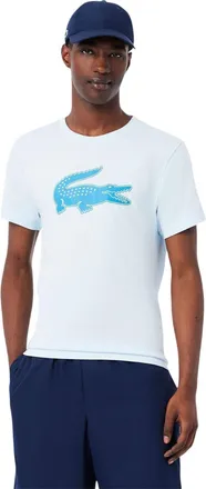 Lacoste Sport-T-shirt voor heren met groot logo (Blauw)