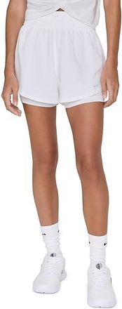 Nike Dri-FIT High-Waisted 3 2-in-1 Shorts Womens Shorts White/Reflective Silver : XL (US 16-18), Polyester/Spandex