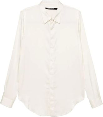 Julius Camicia con orlo curvo - Bianco