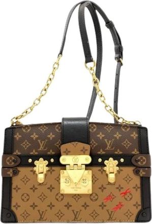 Louis Vuitton Pre-owned Monogram Reverse Shoulder Bag - Dames - Vintage Schoudertas - Bruin - ONE Size - Vintage
