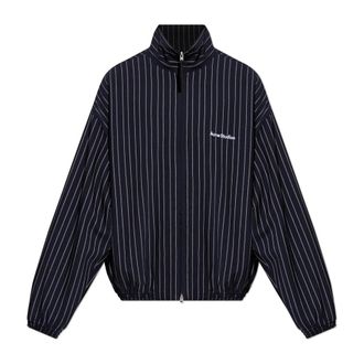 Acne Studios Light Jackets, male, Blue, Size: M Pinstripe Jacket