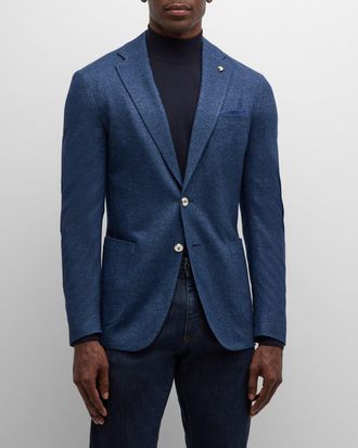 Stefano Ricci Mens Melange Silk and Cashmere Blazer