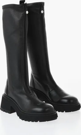Jimmy Choo London Stivali LUNE In Pelle con Suola Track 6cm Jimmy Choo