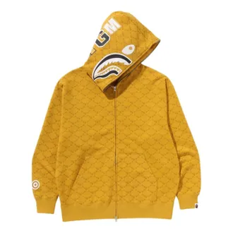 A Bathing Ape Map Camo Shark Full Zip Hoodie Yellow 1L30-115-314-YEL