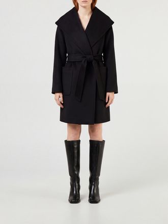Max Mara Cappotto a vestaglia in lana di cammello con cintura e collo a scialle