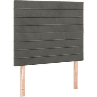 vidaXL Cabecero Con Luces Led Terciopelo Gris Oscuro 80x5x118/128 Cm Vidaxl