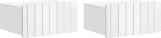 vidaXL Mesita De Noche De Pared 2 Uds. Brillante 49 X 34,5 X 24 Cm Vidaxl