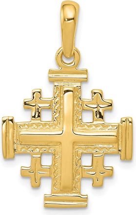 Diamond2Deal 10k Yellow Gold Jerusalem Cross Pendant