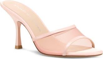 Stuart Weitzman Bareitall Shine Mesh Sandal in Light Pink at Nordstrom, Size 7